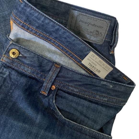 DIESEL / MEN JEANS / THAVAR / 36X32 / WASH 0842N / SLIM SKINNY - Picture 5 of 6